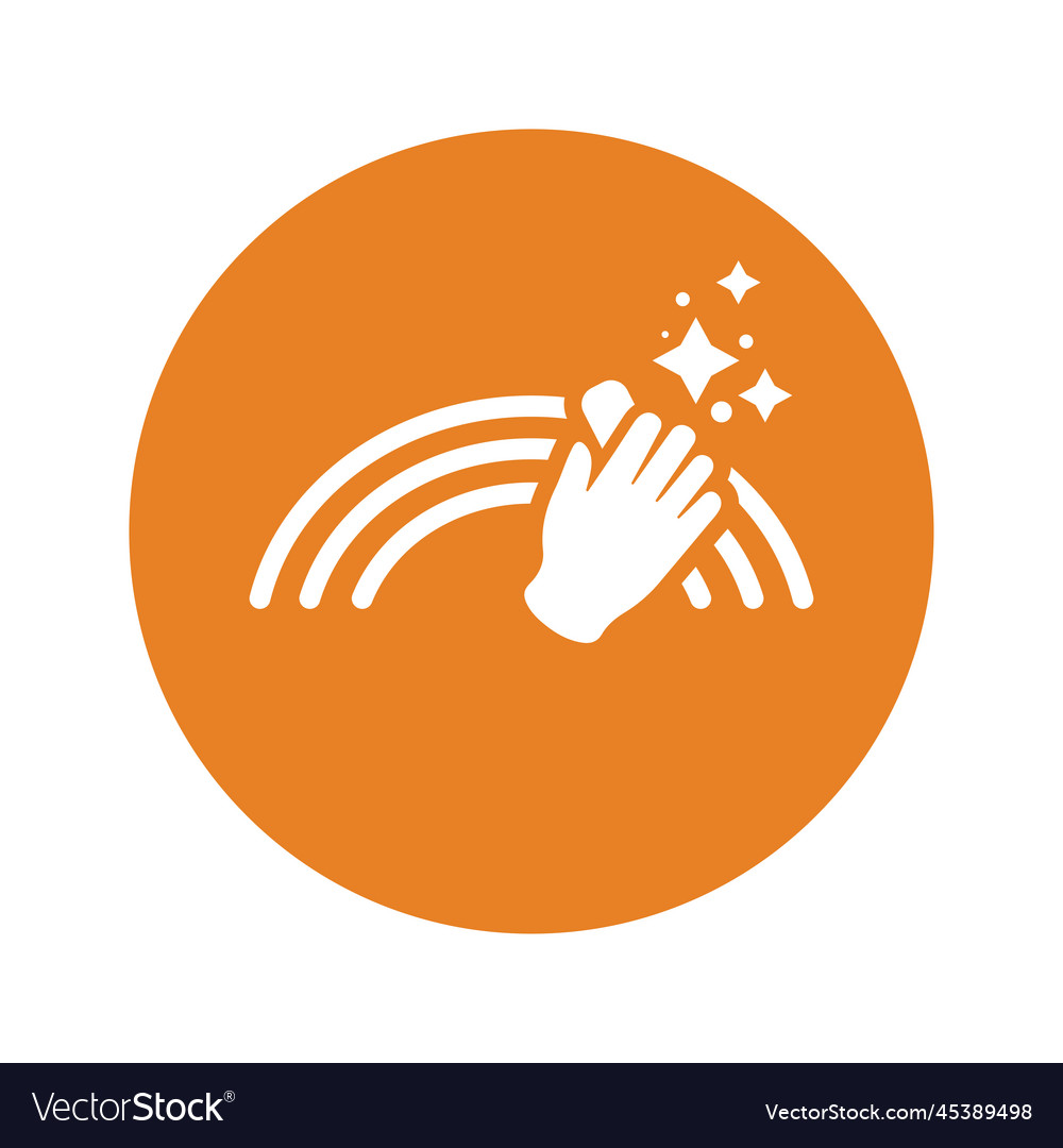 Clean cleaning shine icon orange color eps Vector Image