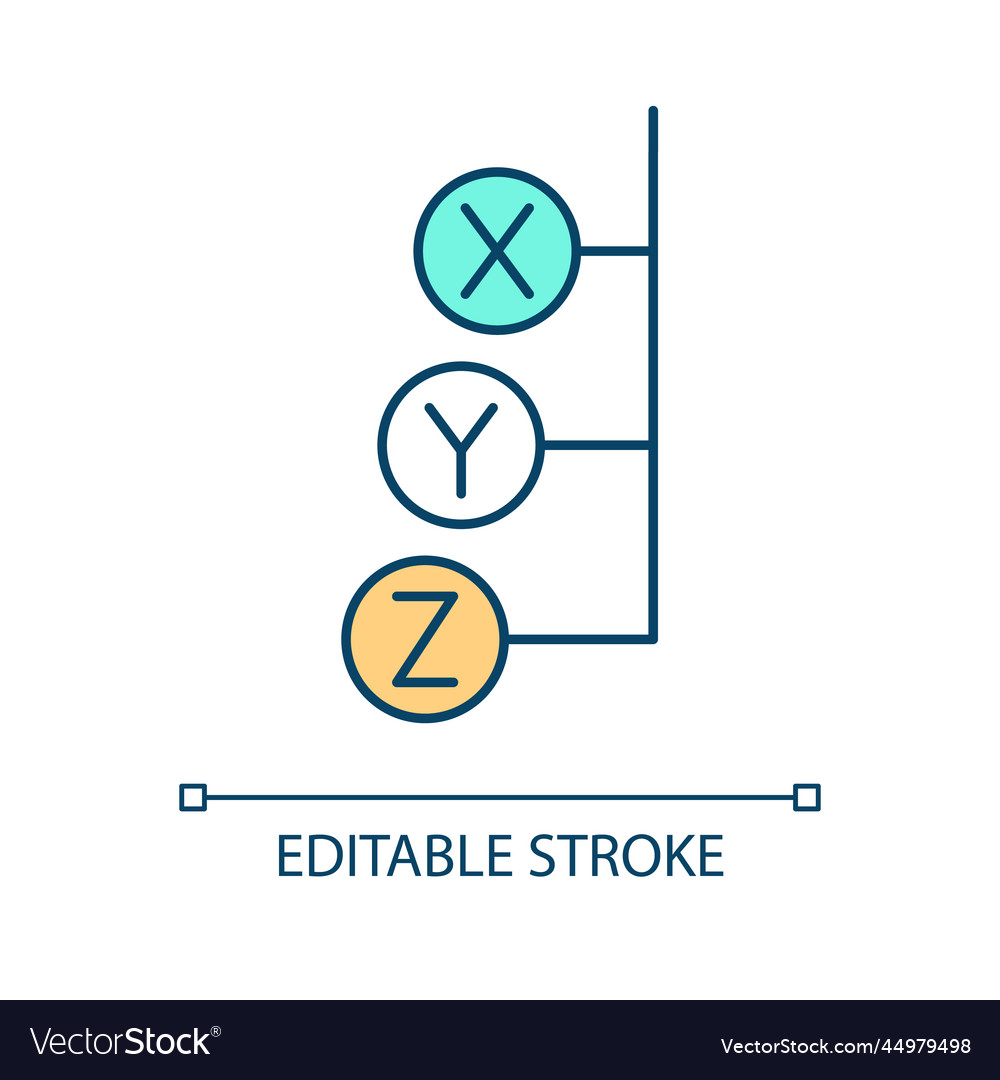 Consistency principle rgb color icon vector image Consistency principle rgb color icon
