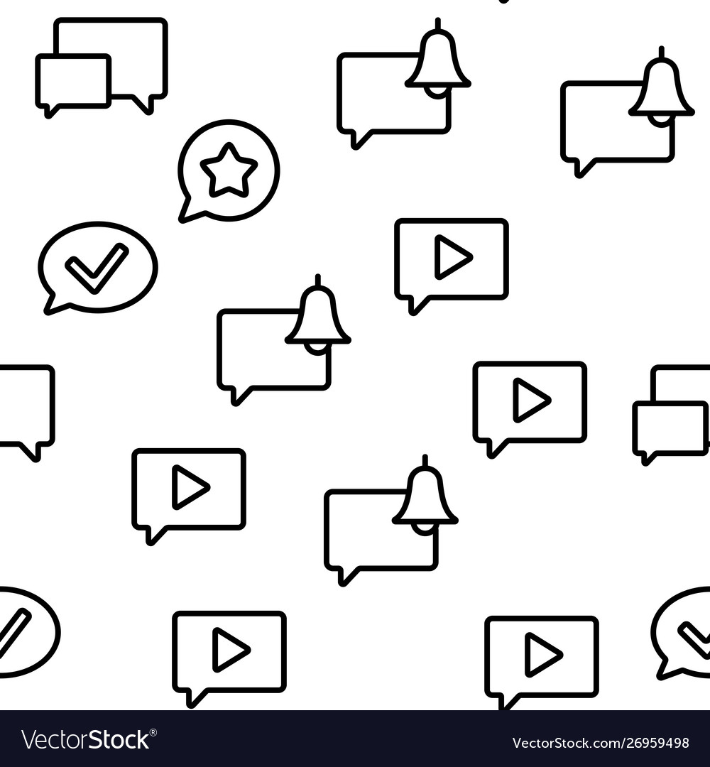 Different sms message seamless pattern vector image Different sms message seamless pattern