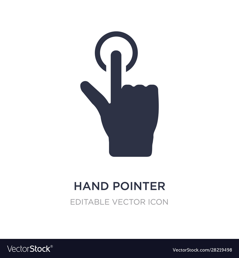 Hand pointer icon on white background simple