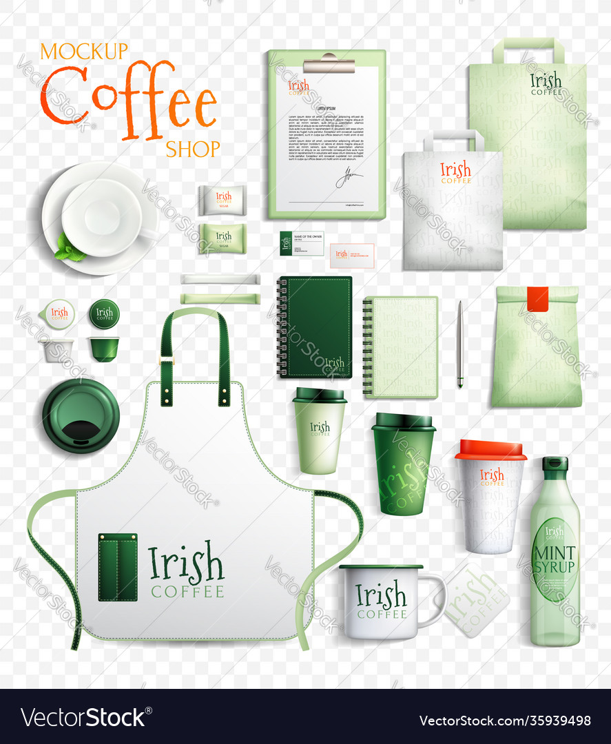 Irish coffee transparent collection