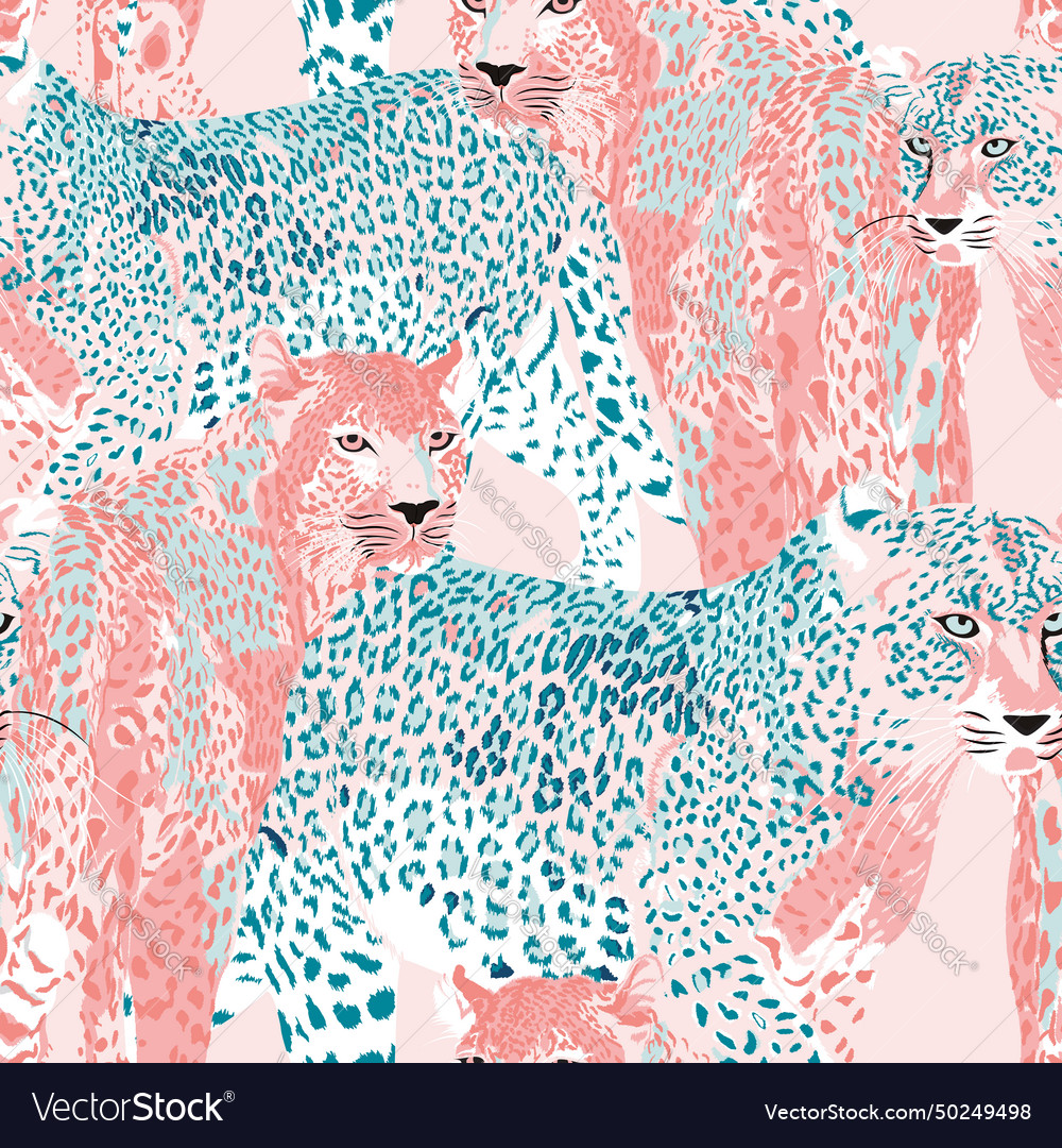 Leopard seamless pattern vector image Leopard seamless pattern
