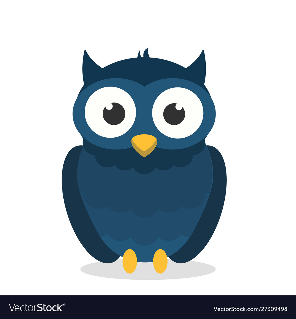 Owl character with a shocked expression