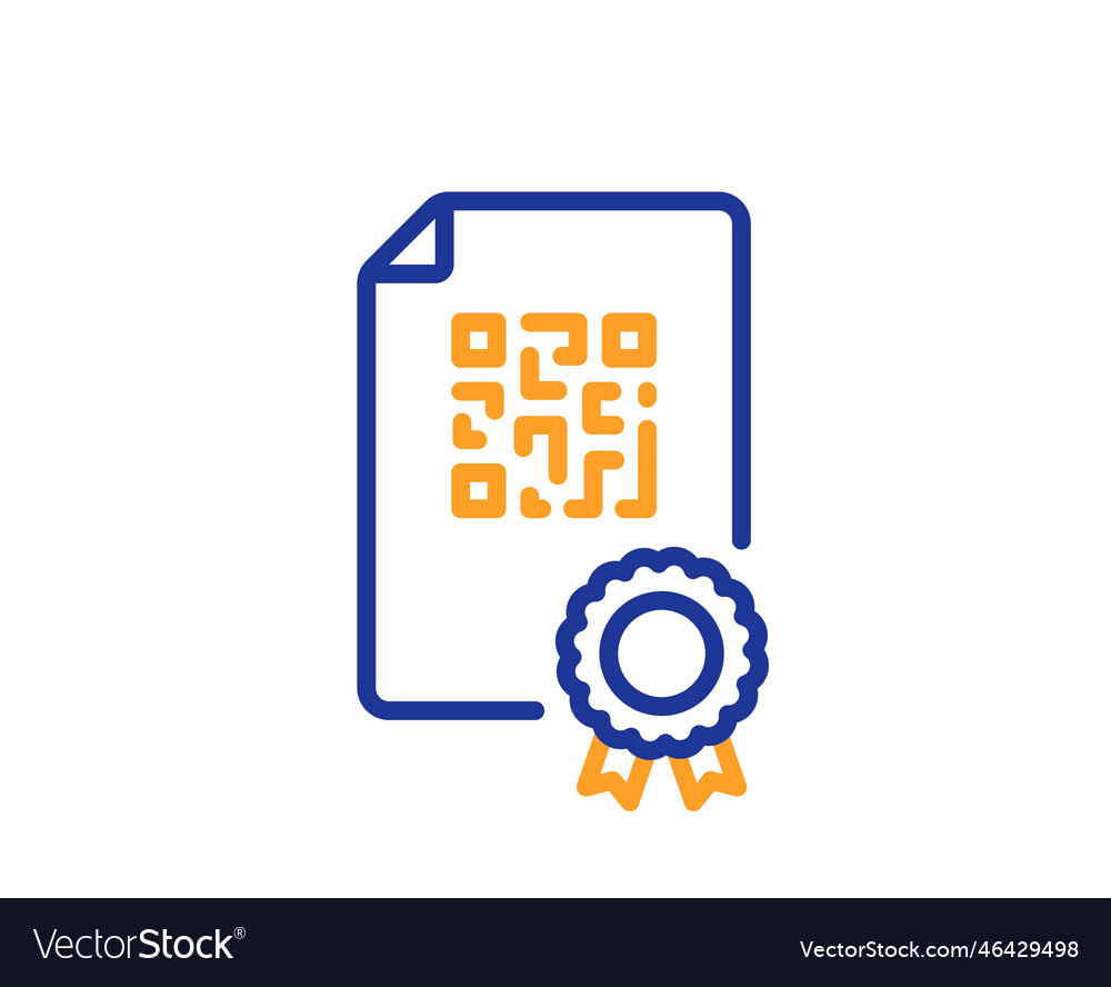 Qr code line icon scan barcode sign
