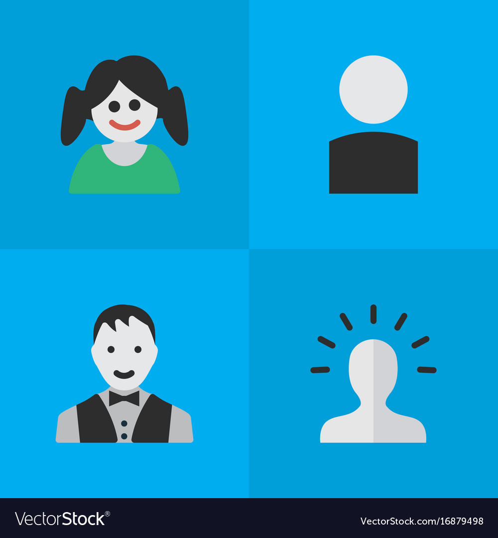Set of simple avatar icons