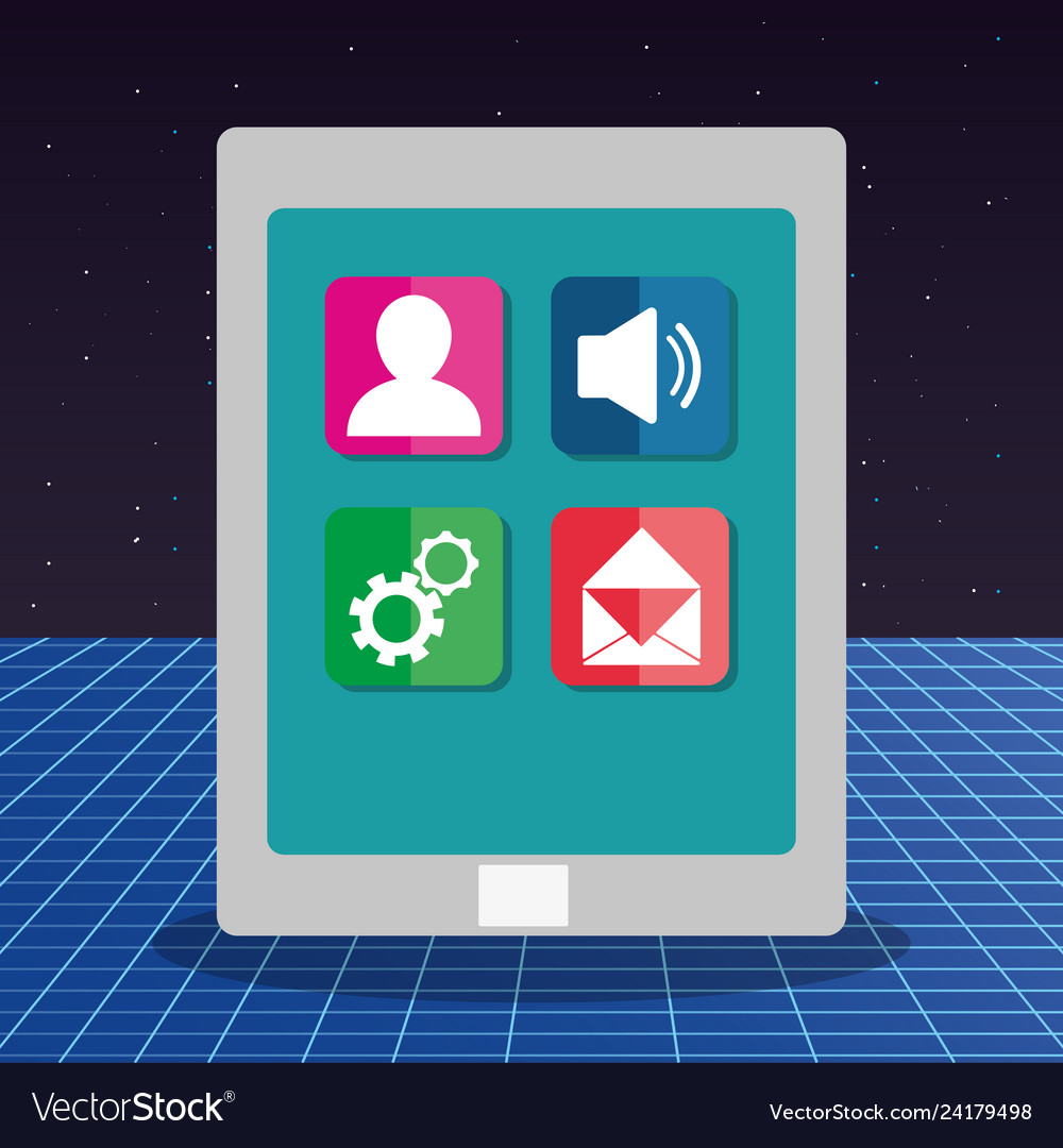 Tablet with applications menu