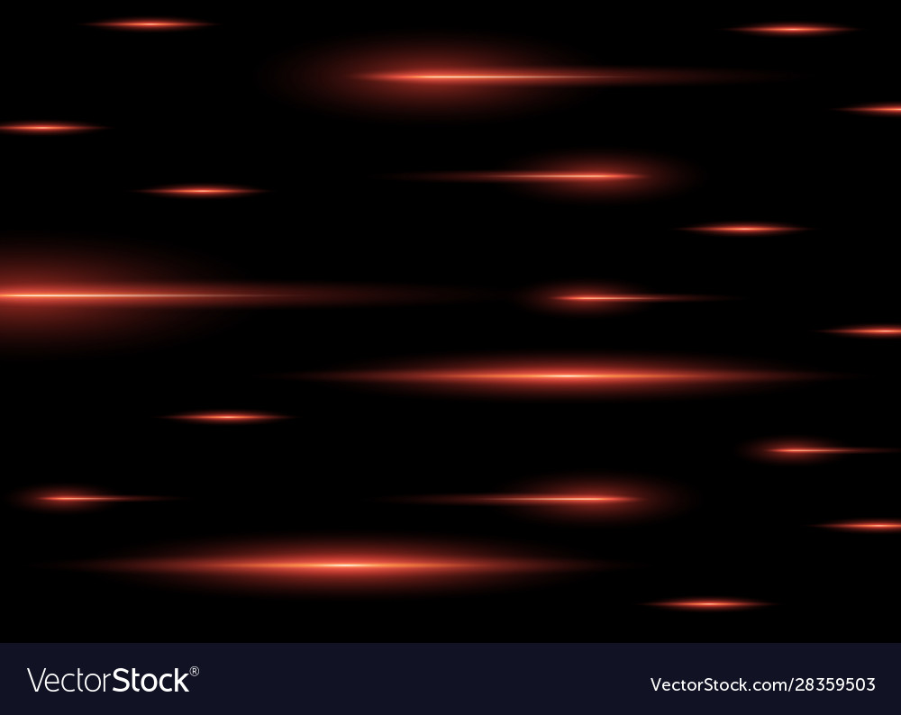 Abstract red horizontal bright high-speed rays