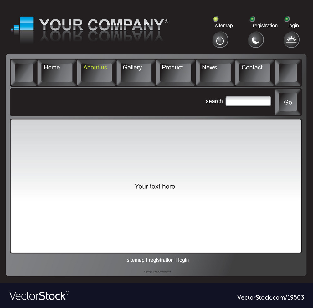 Black Keyboard Website Template
