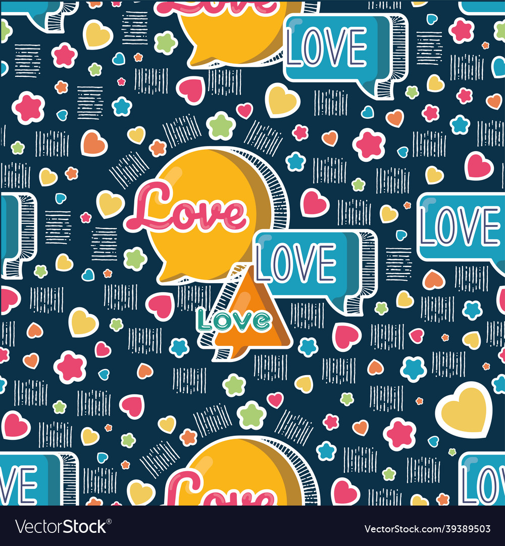 Colored background pattern with bubble chats