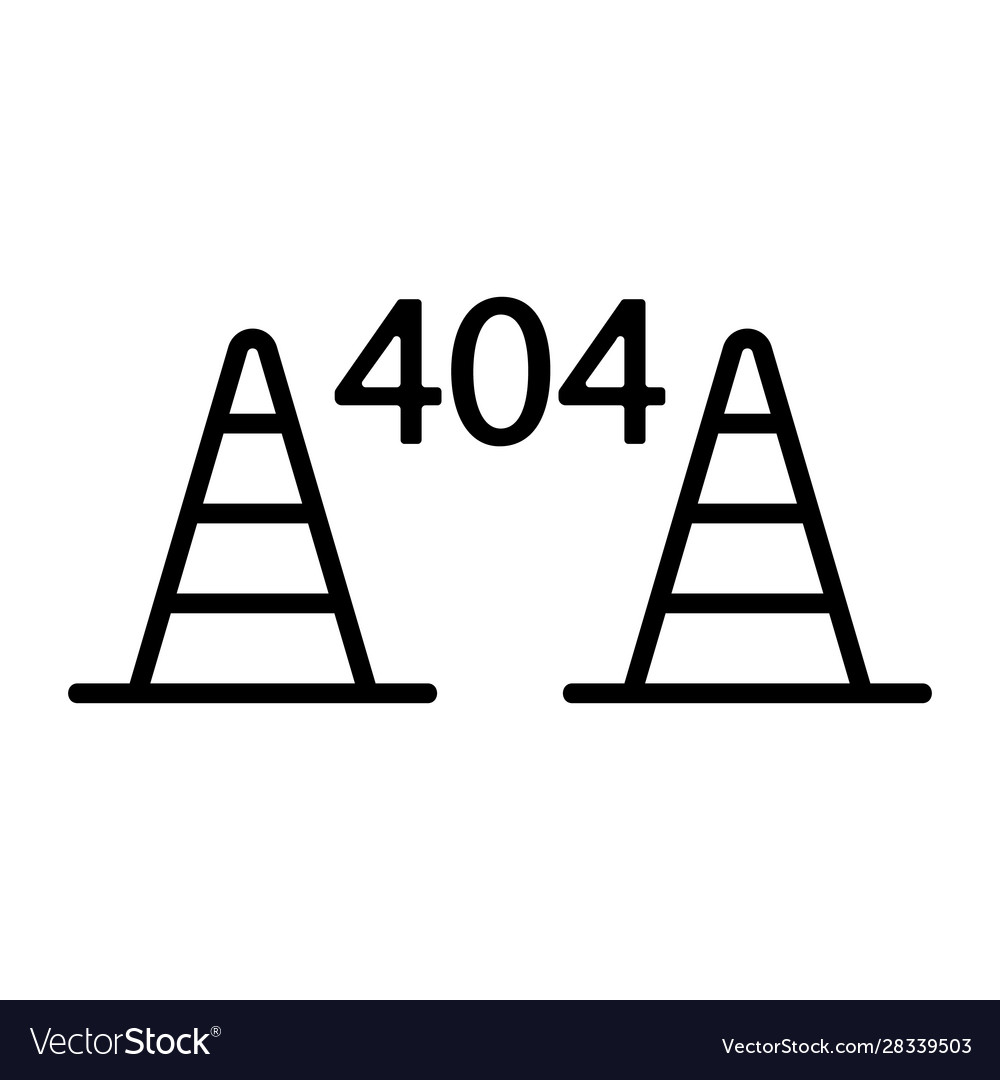 Error 404 icon isolated contour symbol