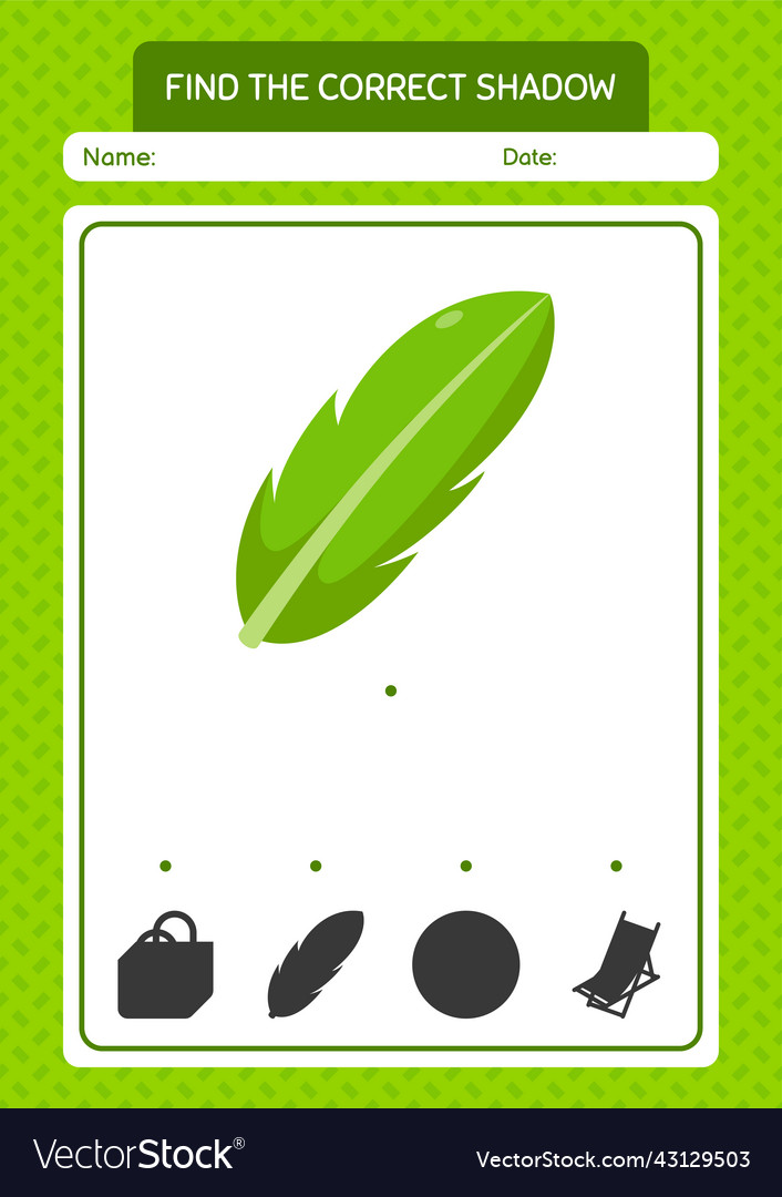 Find the correct shadows game with banana leaf