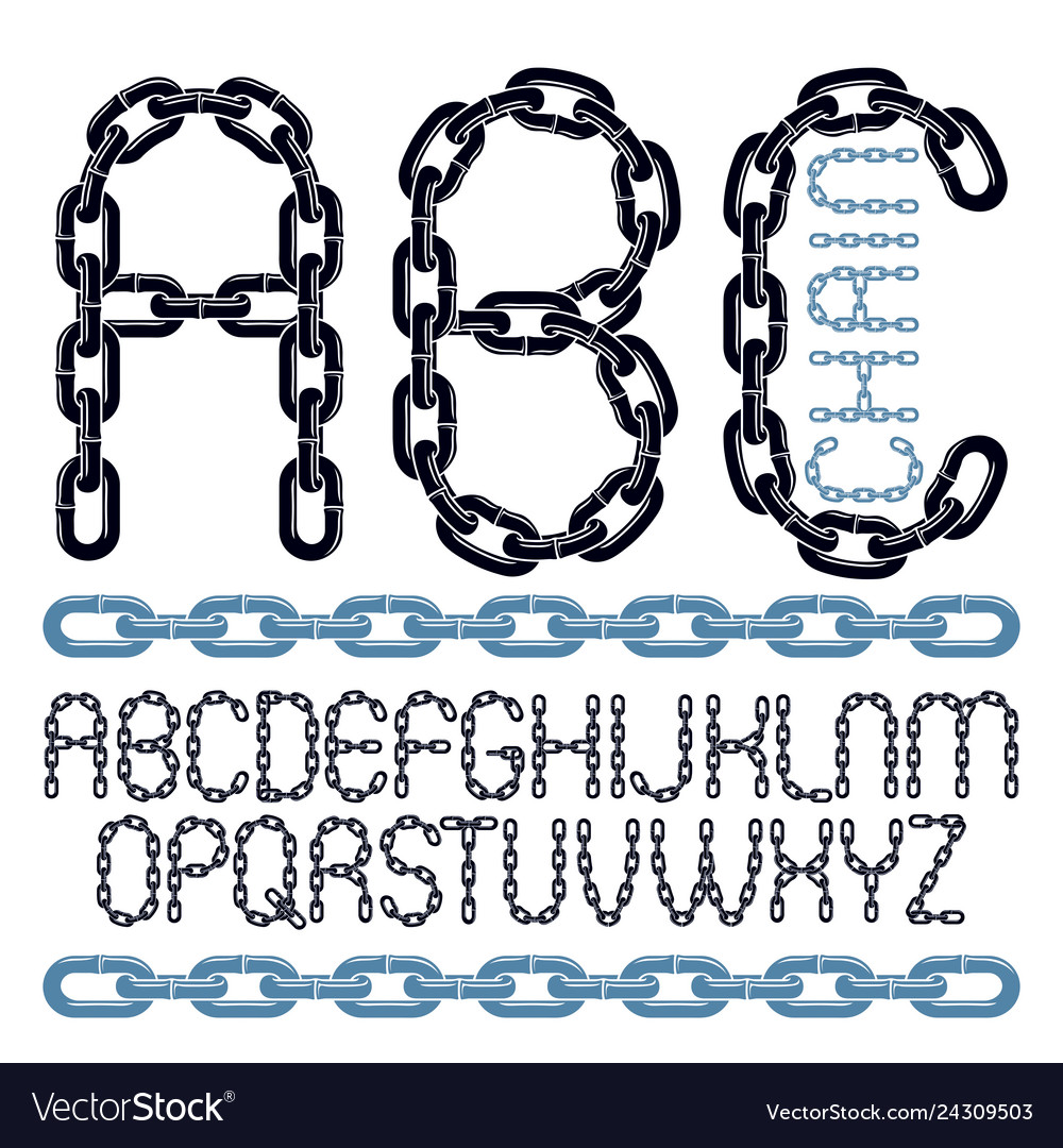 Font trendy typescript can be used in poster vector image Font trendy typescript can be used in poster