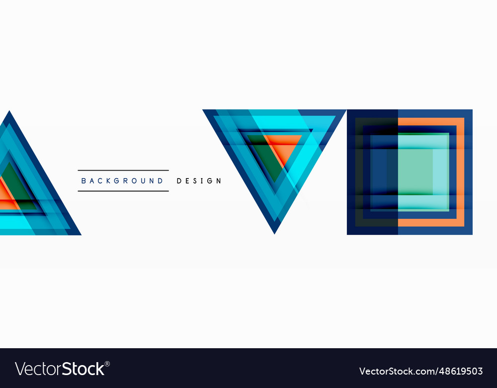 Geometric shapes design with dynamic shadow vector image Geometric shapes design with dynamic shadow
