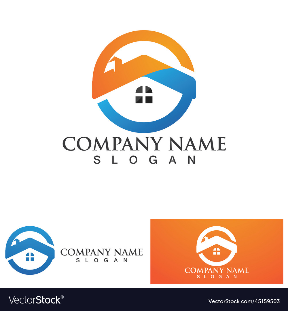 Home buildings logo and symbols icons Royalty Free Vector