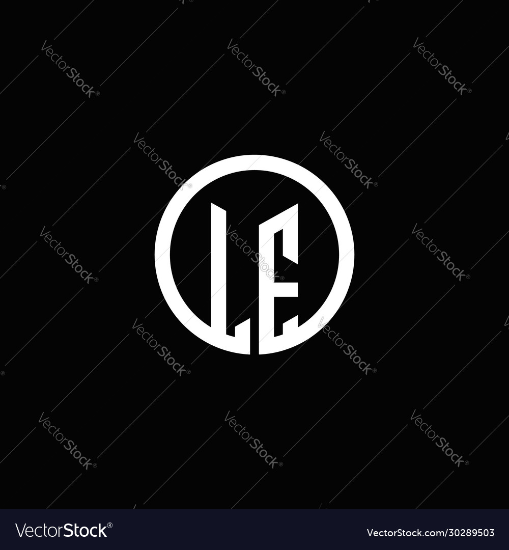 Le monogram logo isolated with a rotating circle Vector Image Le monogram logo isolated with a rotating circle