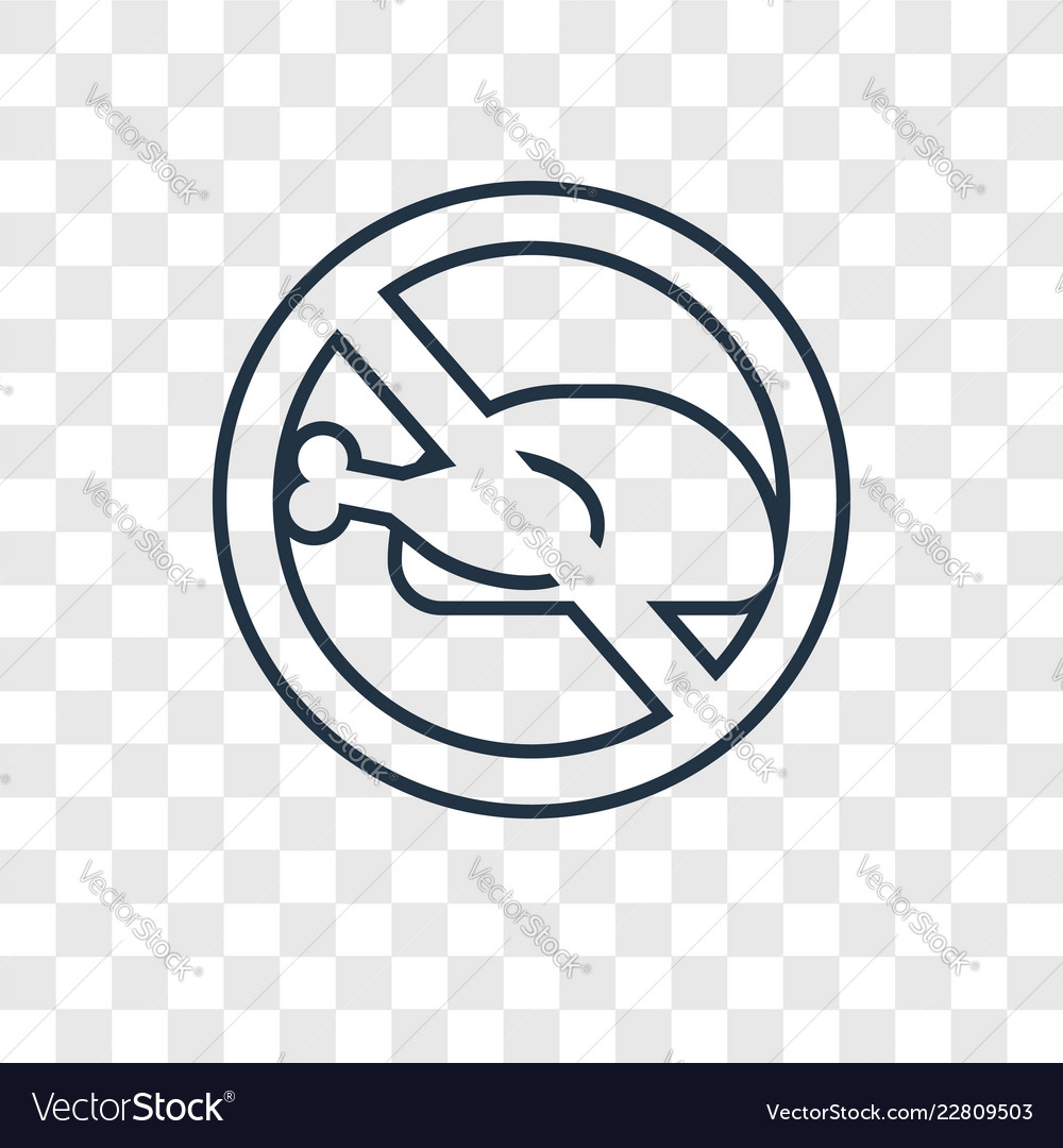 Lent concept linear icon isolated on transparent vector image Lent concept linear icon isolated on transparent