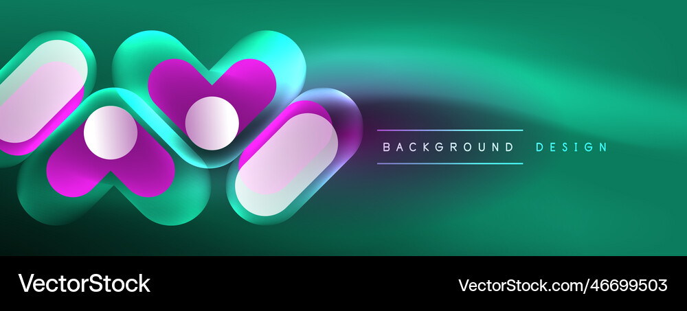 Neon circle abstract background template Vector Image