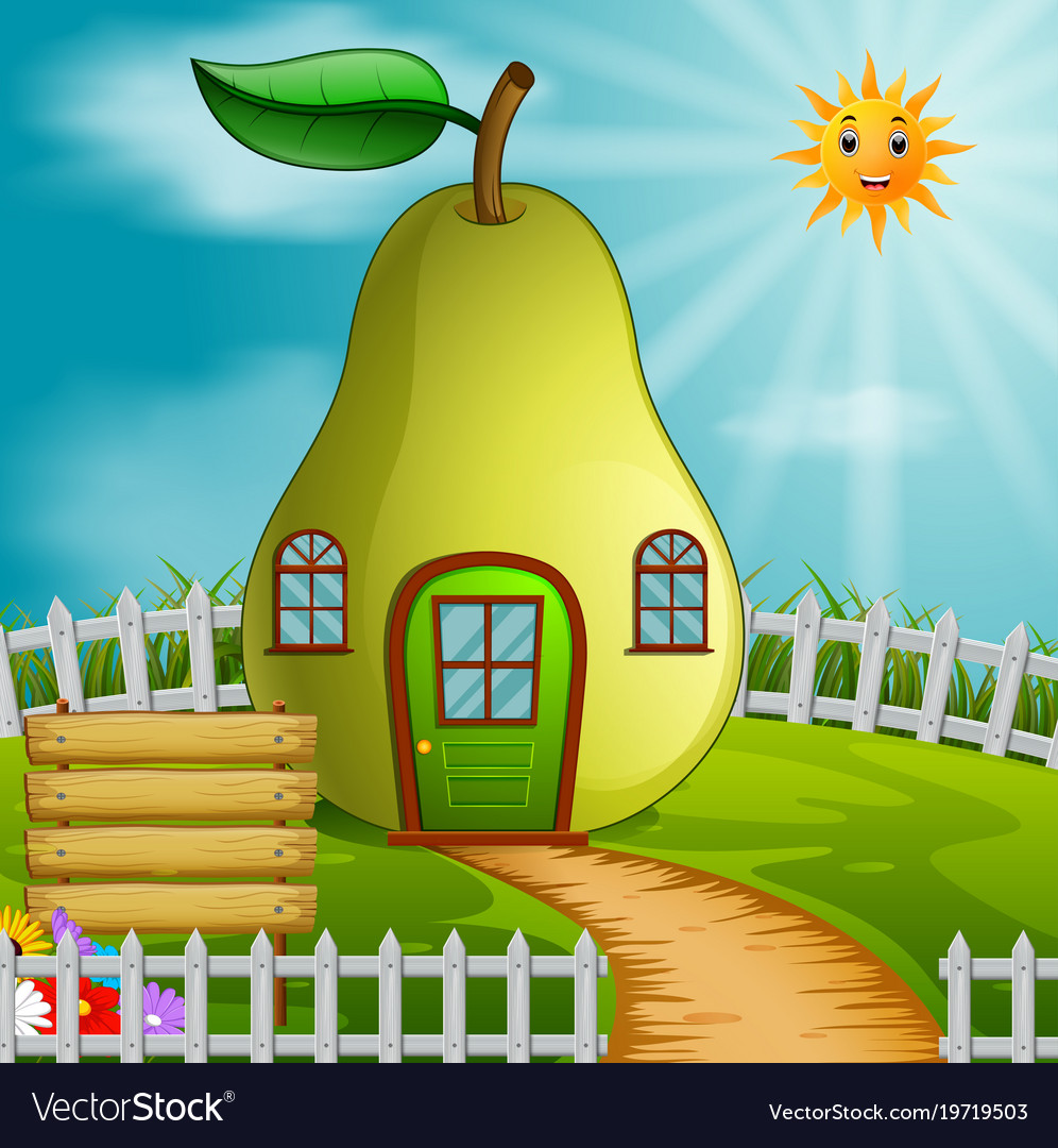 Pear house in garden