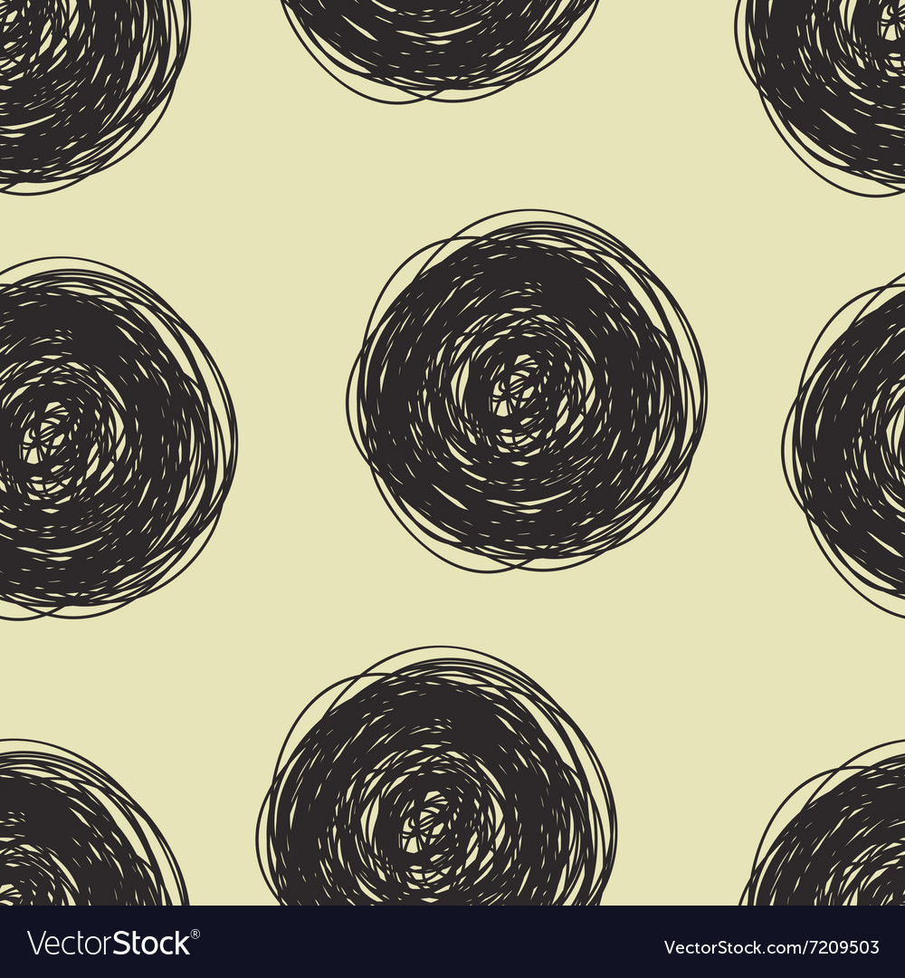 Seamless pattern with scribbles circles