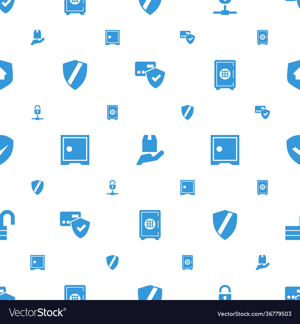 Secure icons pattern seamless white background