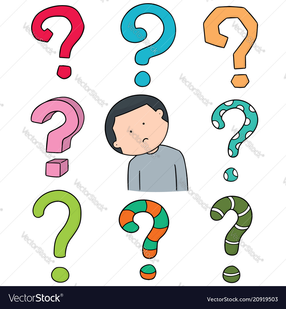 Set of question mark