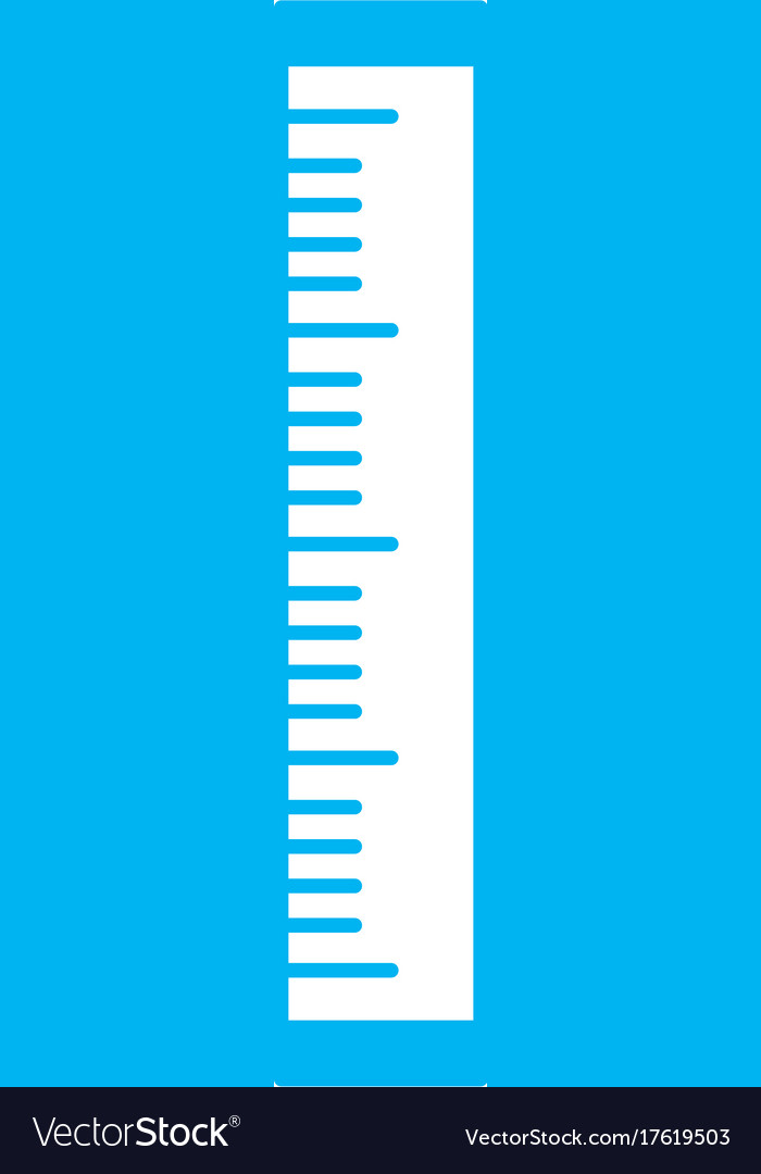 Silhouette ruler school tool object design