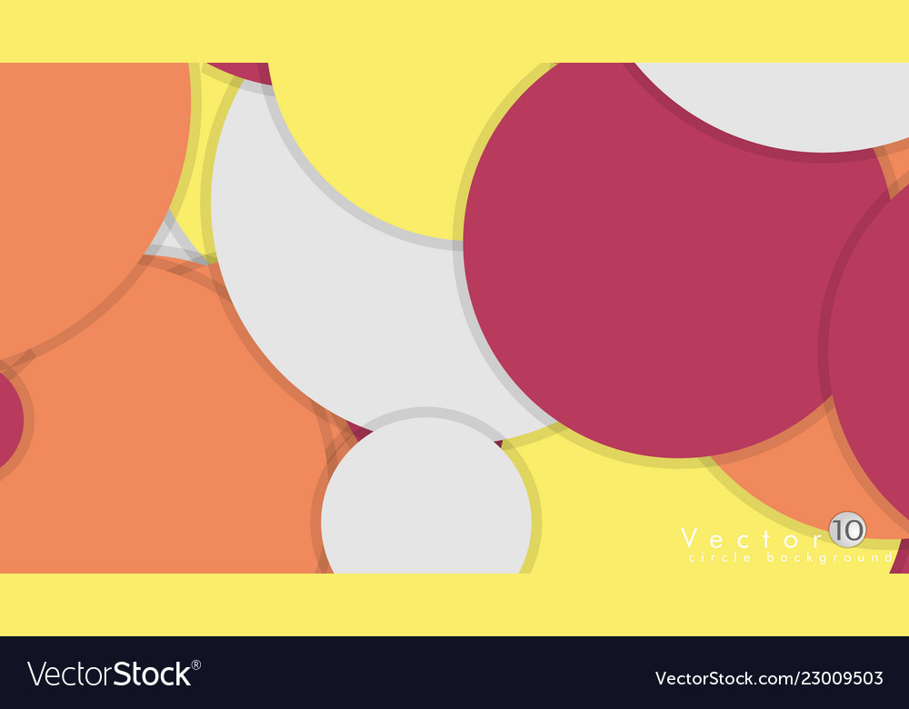 Simple and colorful circles background design vector image Simple and colorful circles background design