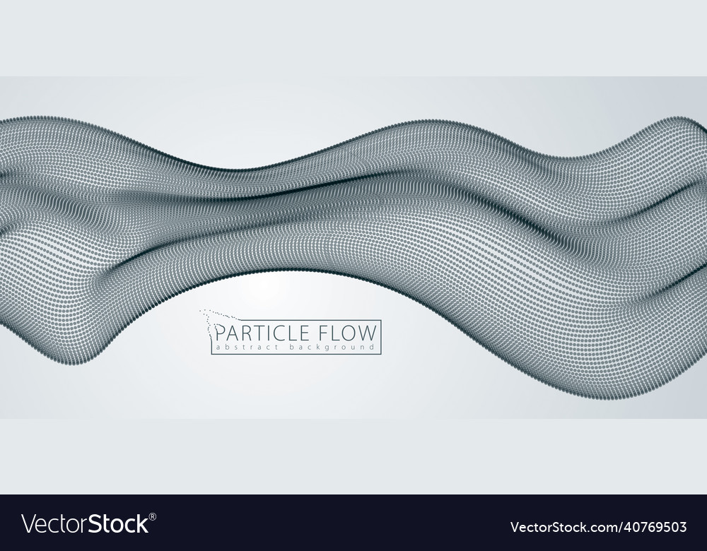 Sound wave particles flow effect in motion Vector Image Sound wave particles flow effect in motion