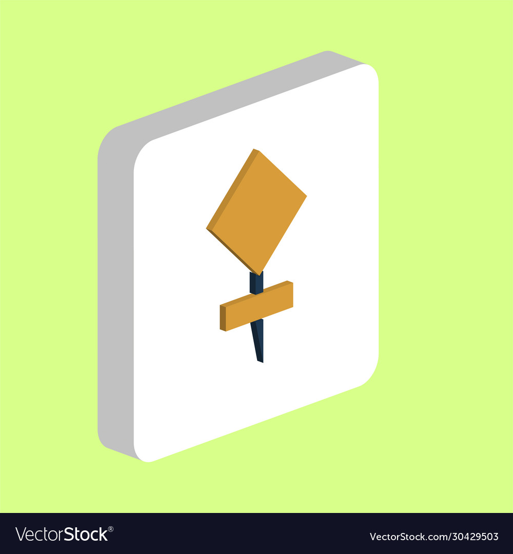 Warning sign computer symbol vector image Warning sign computer symbol