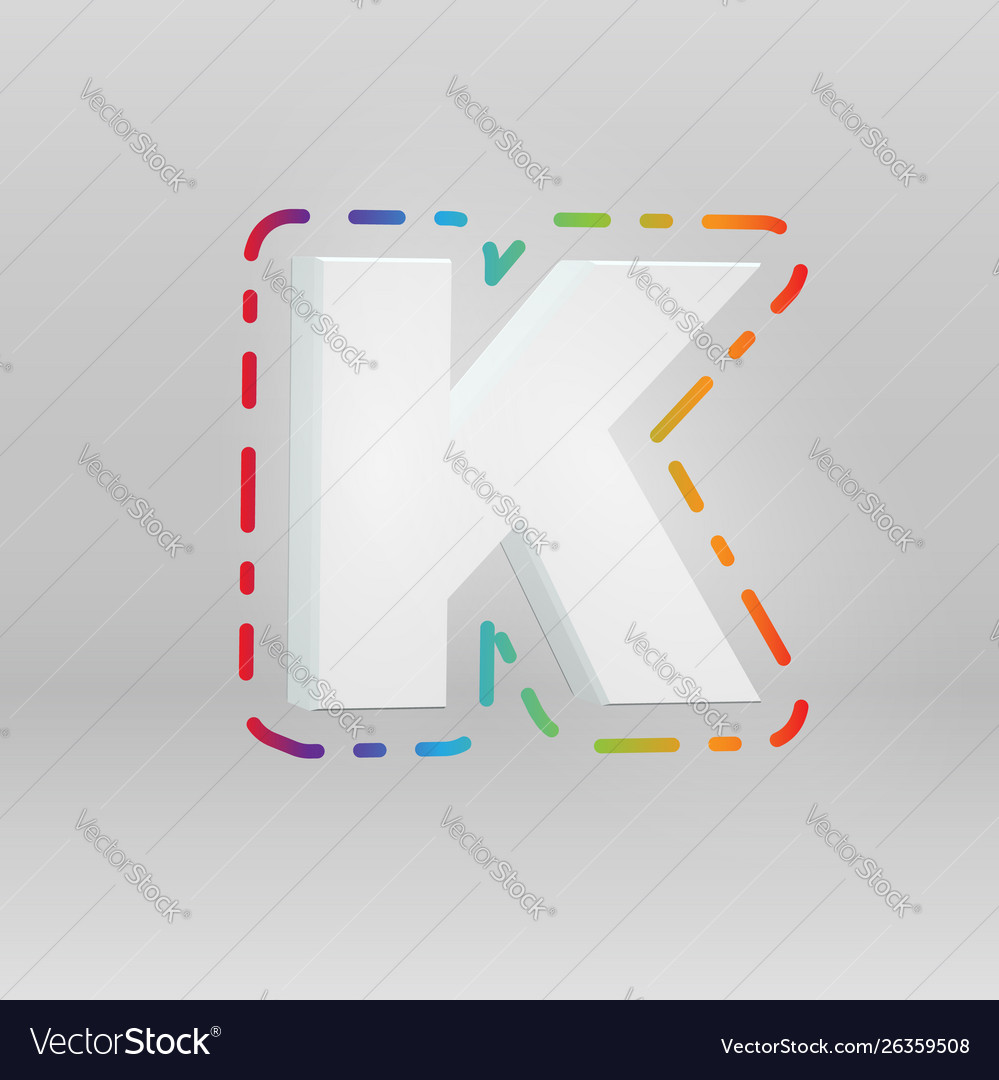 3d character from a fontset with colorful vector image 3d character from a fontset with colorful