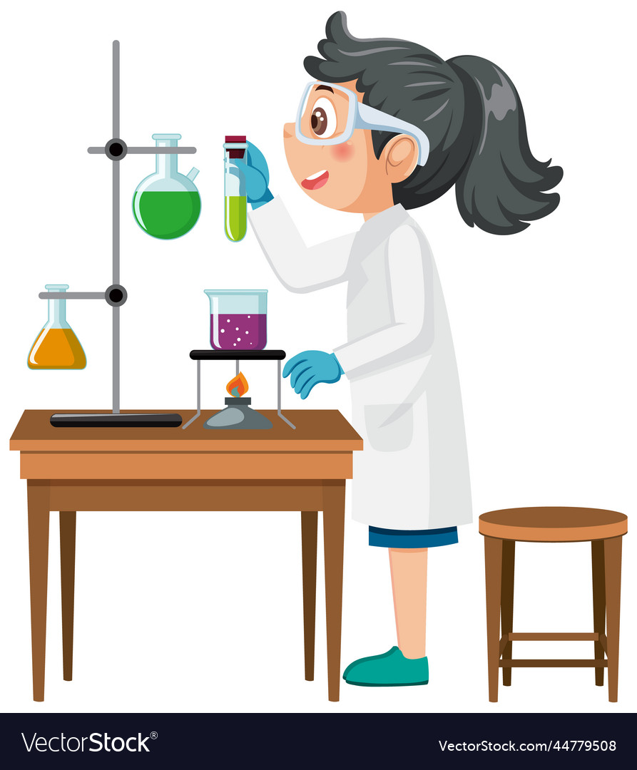 A student experiment using science equipments