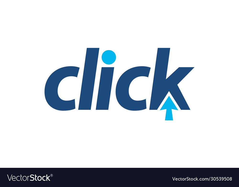 Click Logo For Design Editable Royalty Free Vector Image