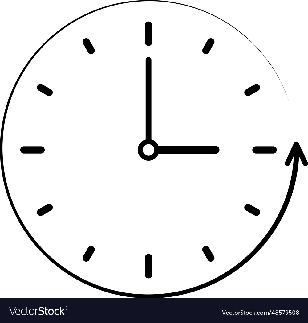 Counter clock wise passing time sign minute