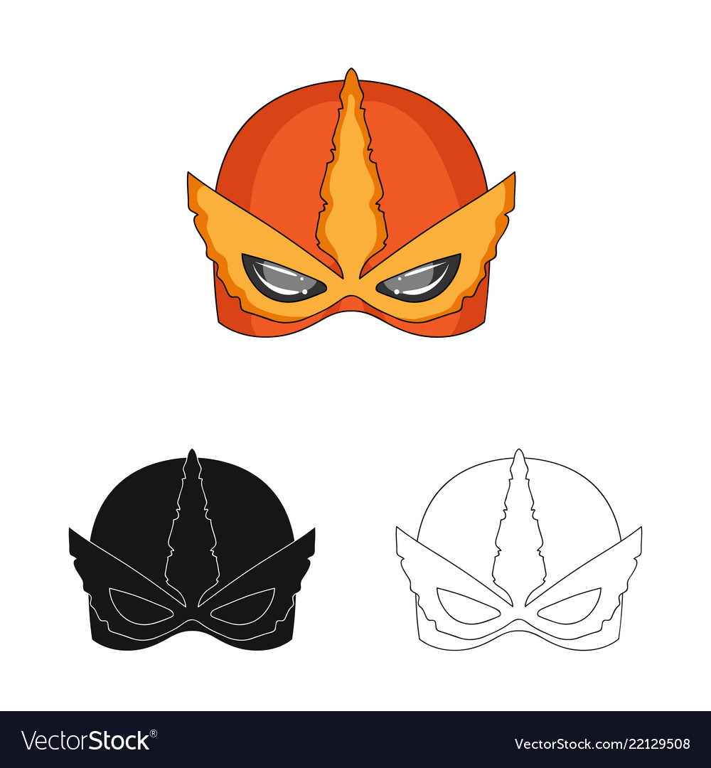 Hero and mask icon set