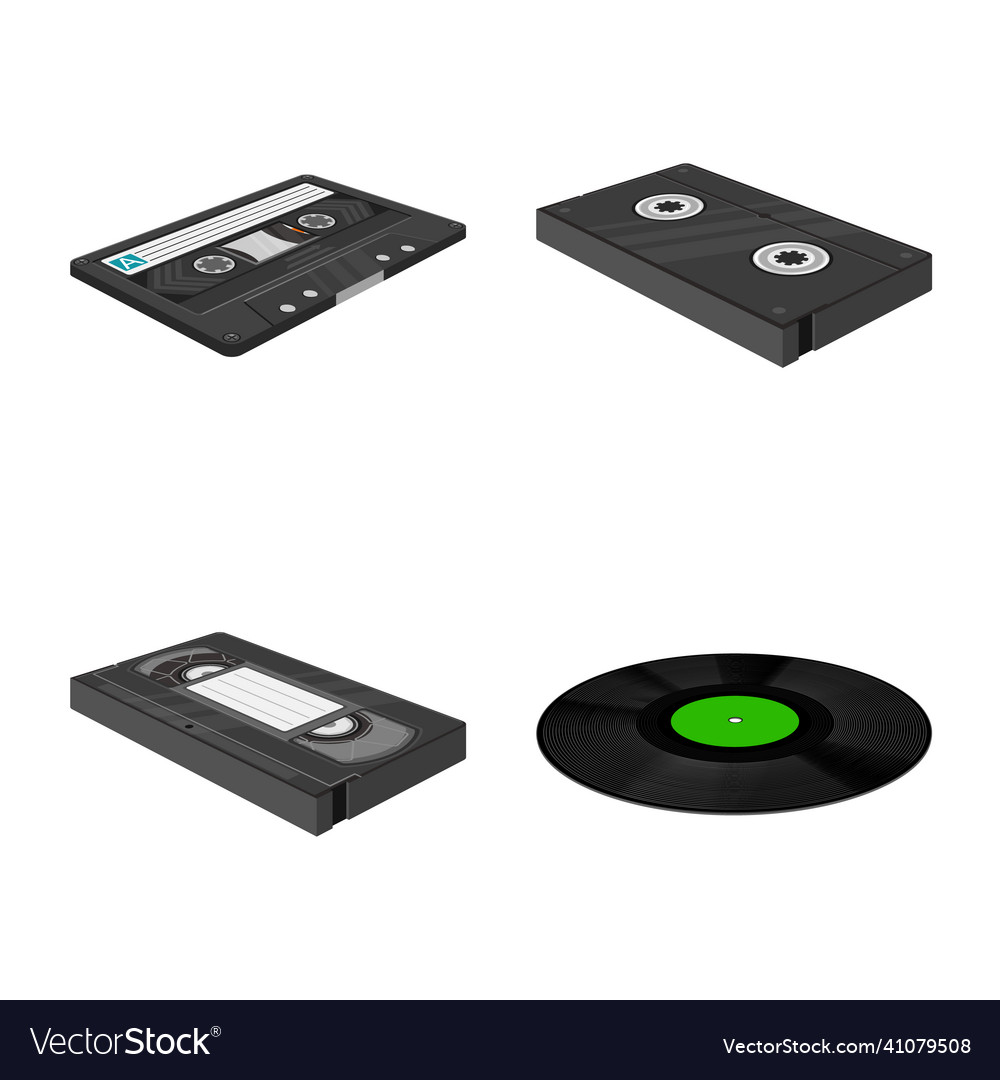 Isolated object of device and player sign vector image Isolated object of device and player sign