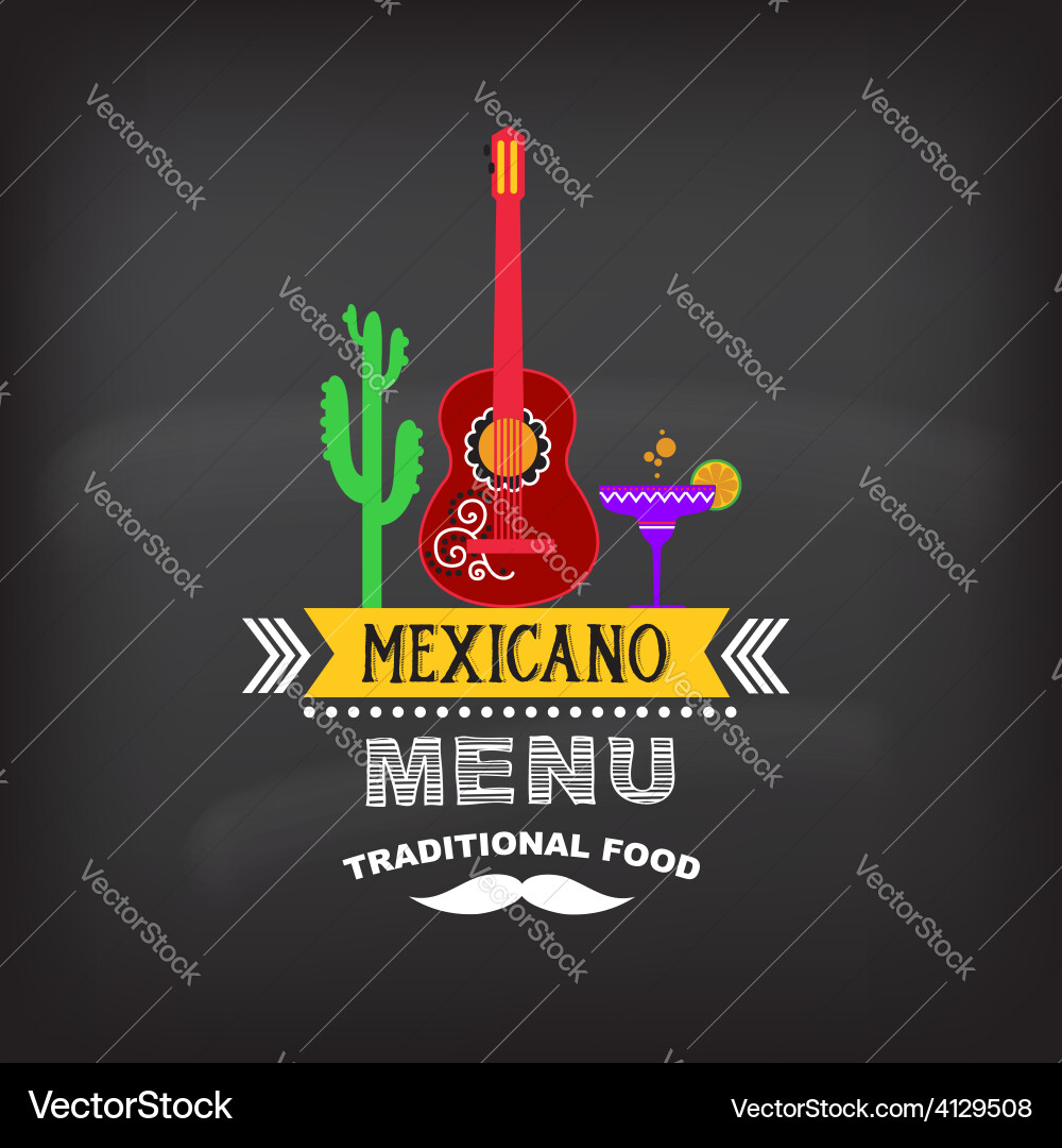 Menu mexican design Royalty Free Vector Image - VectorStock