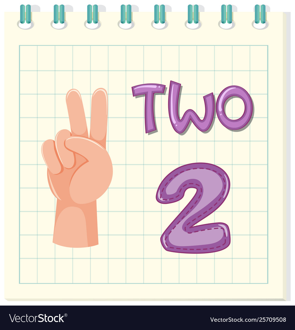 Number two on note template