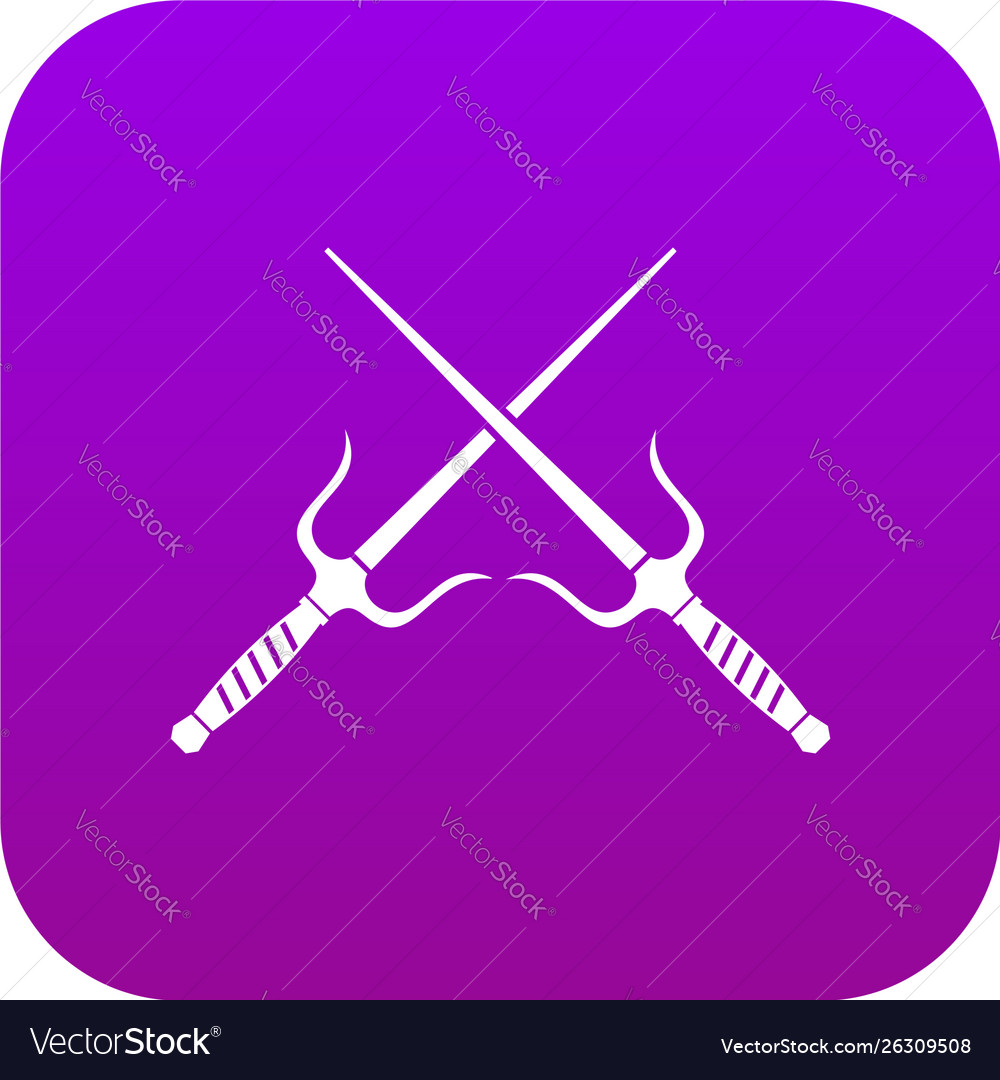 Pair sai icon digital purple Royalty Free Vector Image