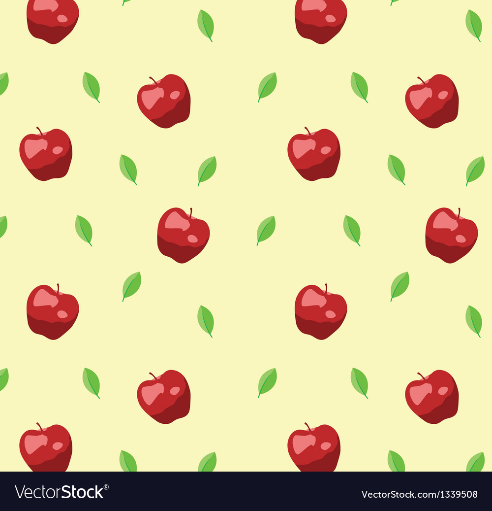 Red apple seamless pattern in retro style