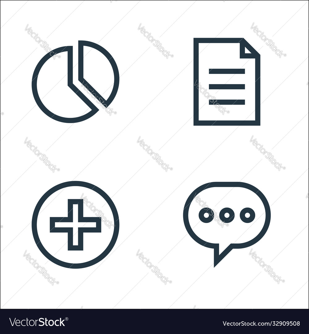Web essentials line icons linear set quality vector image Web essentials line icons linear set quality