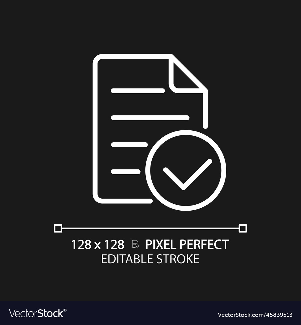 Document with check mark pixel perfect white