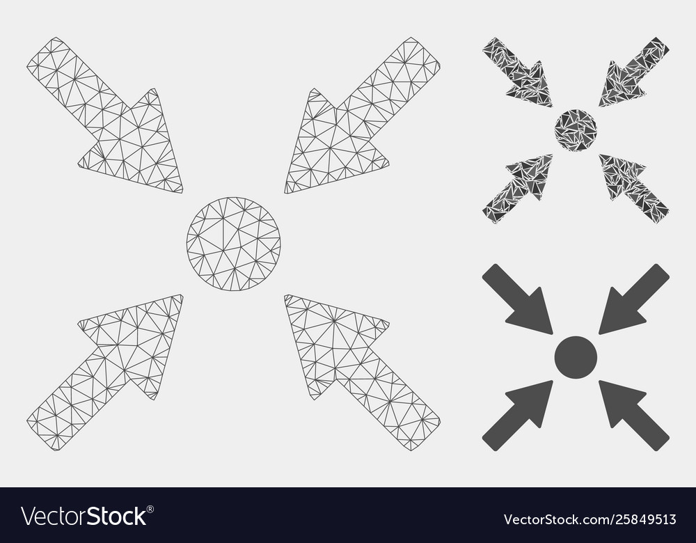 Ethereum map marker mesh carcass model vector image Ethereum map marker mesh carcass model