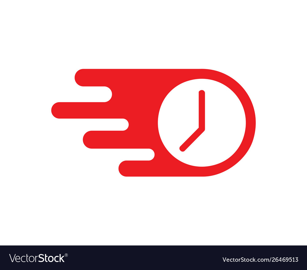 Fast in time logo icon design Royalty Free Vector Image