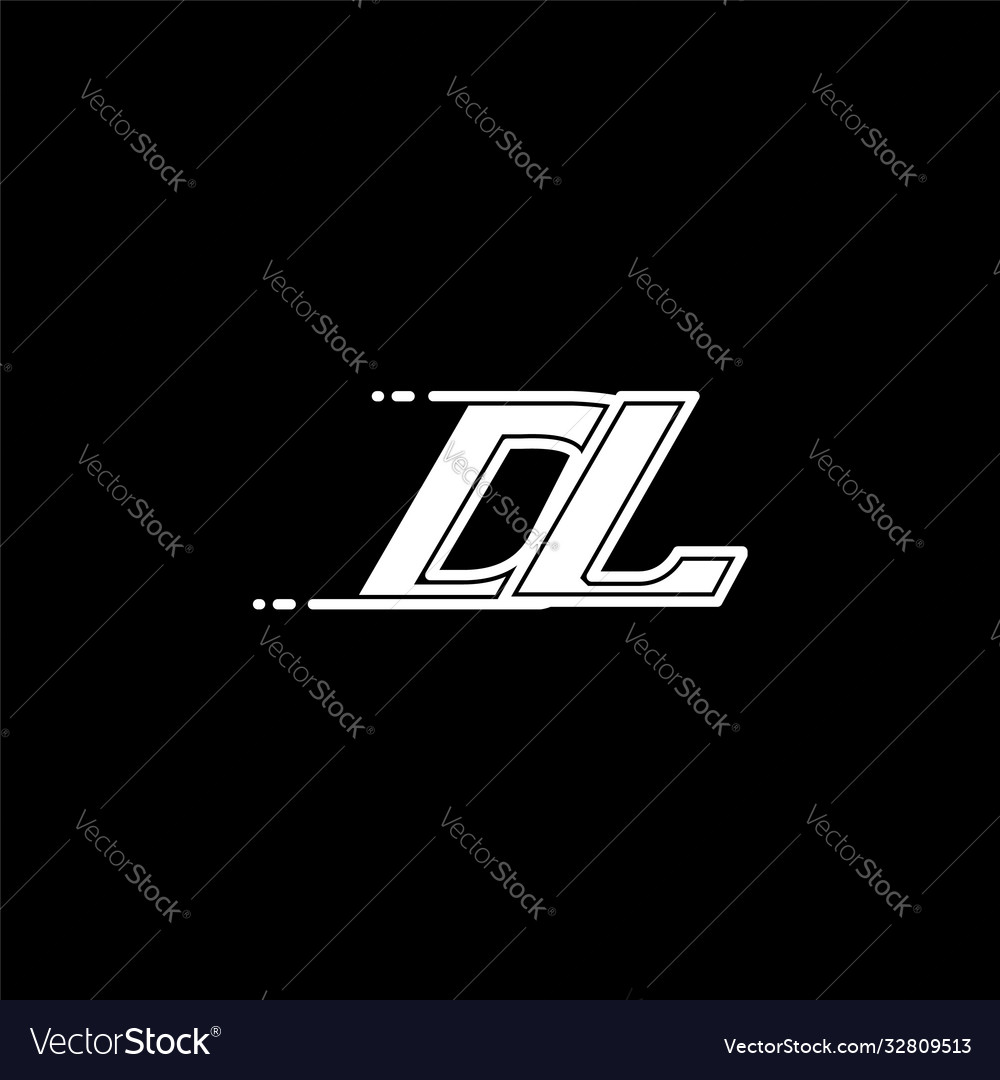 Initial dl logo design with shape style Vector Image Initial dl logo design with shape style