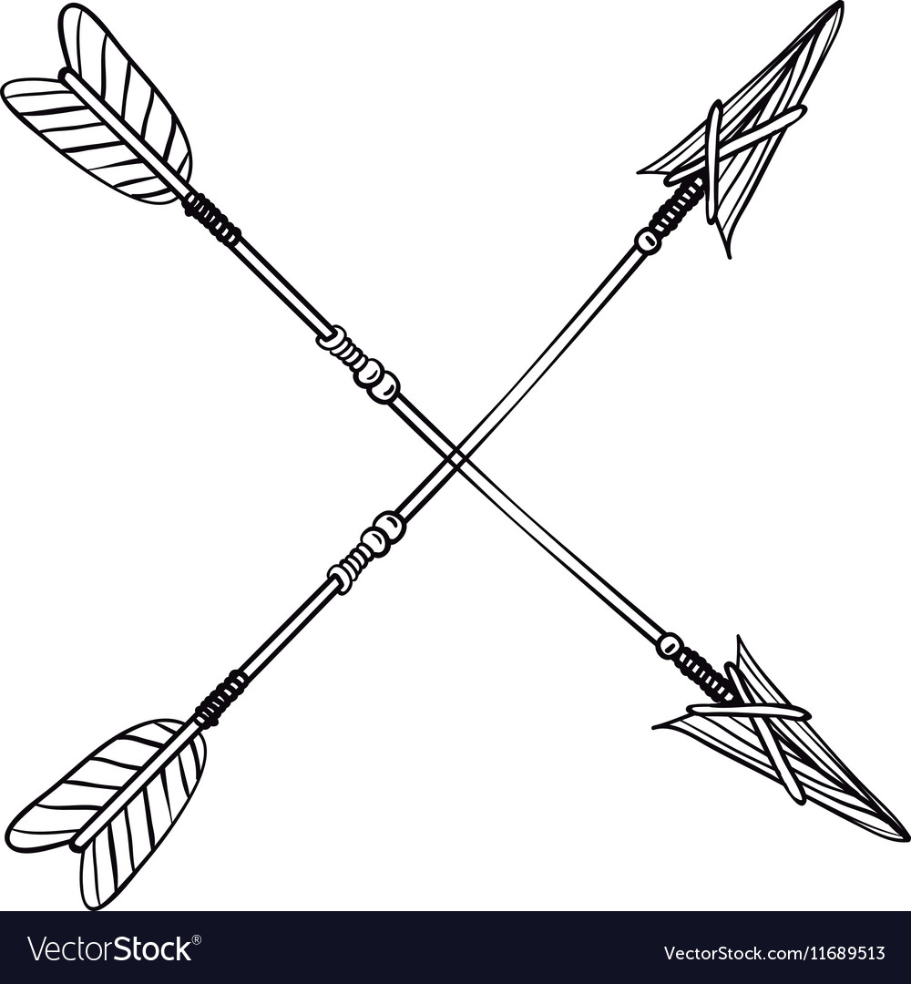 Isolated arrow of boho style design