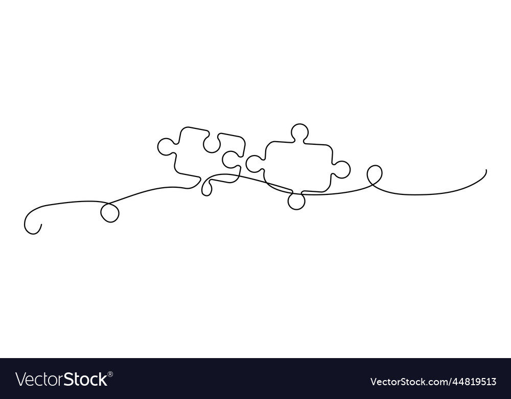 Linear linepuzzles for game design single line vector image Linear linepuzzles for game design single line