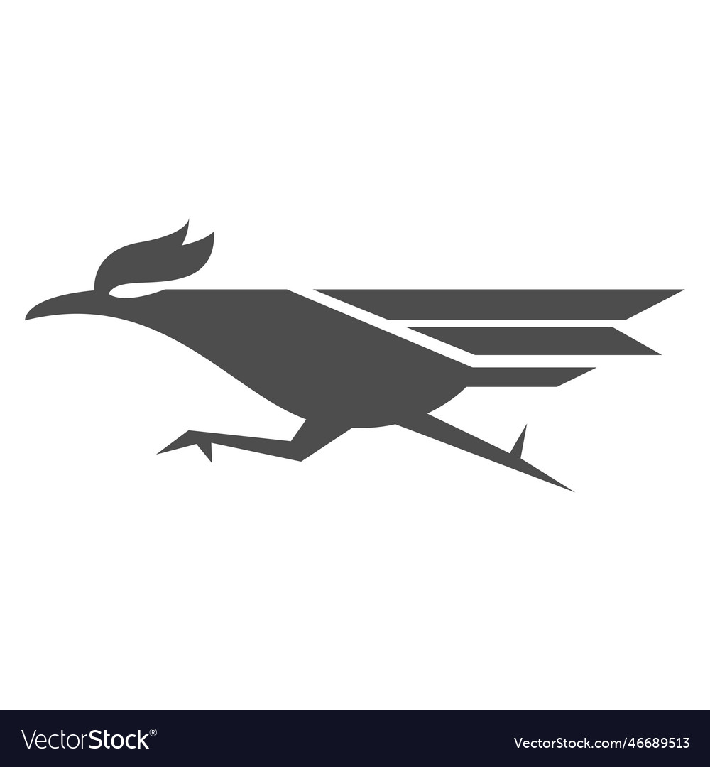 Roadrunner logo icon design Royalty Free Vector Image