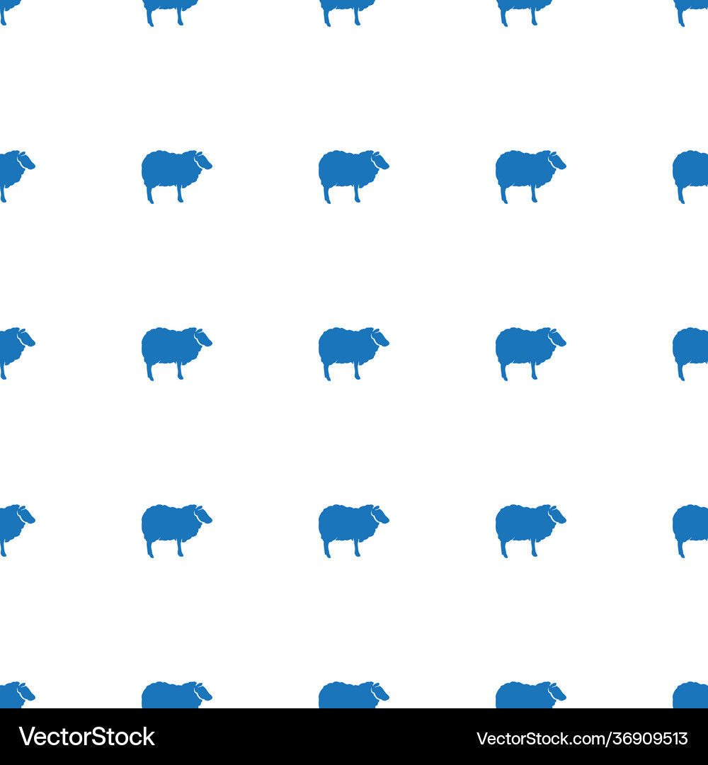 Sheep icon pattern seamless white background Vector Image