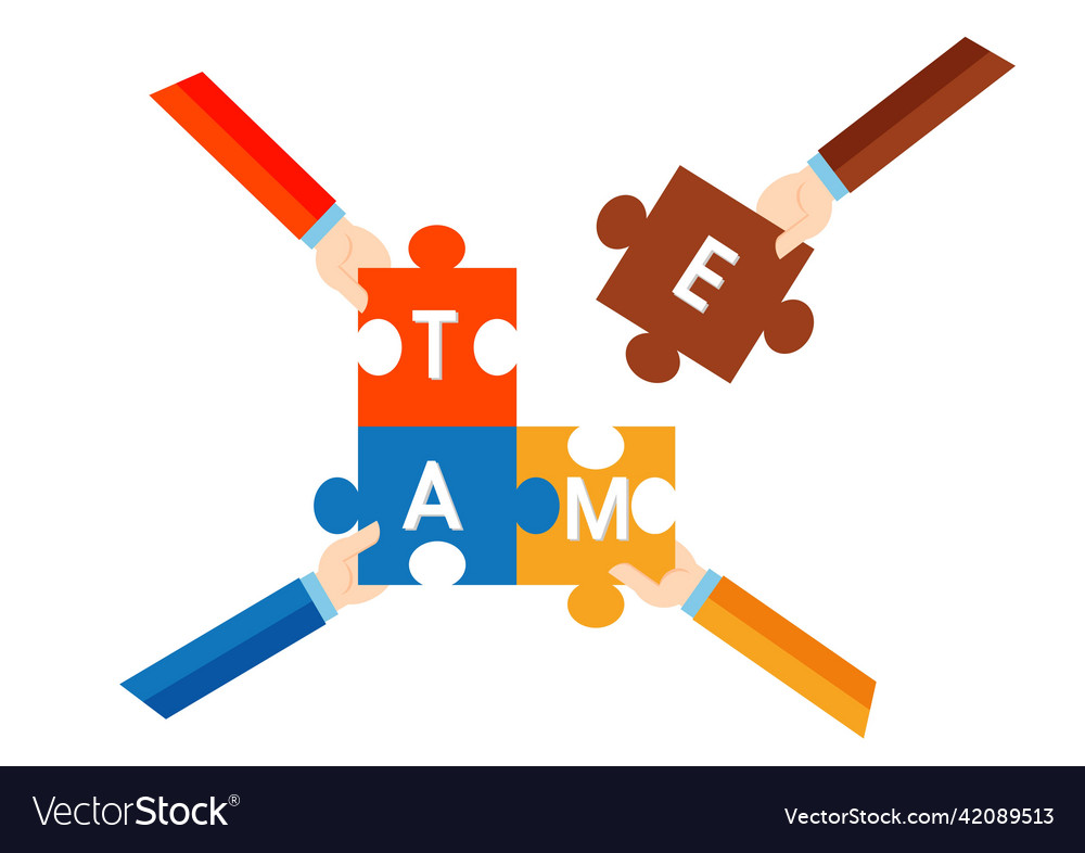 Teamwork icons isolated on white background