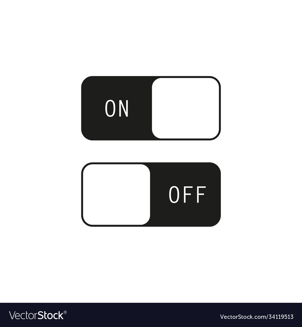 Touch on and off button simple vector image Touch on and off button simple